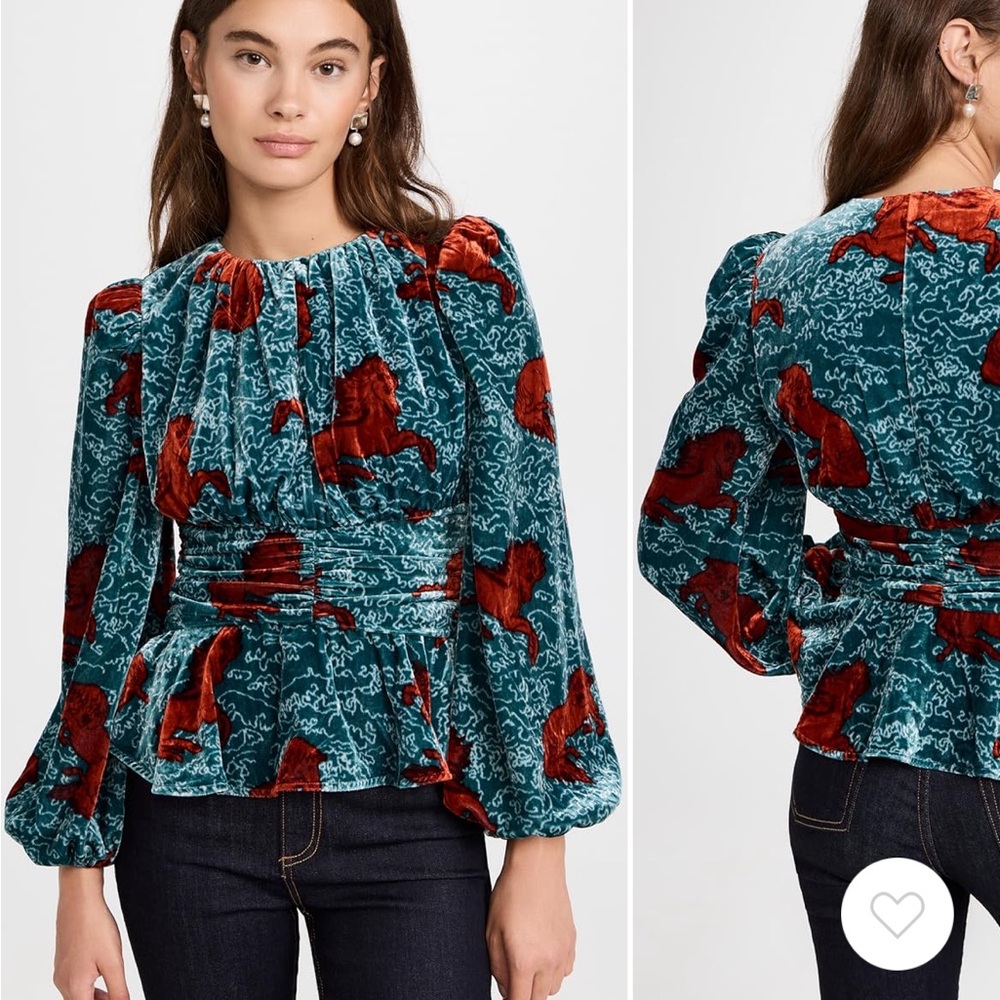 NWT‎ Rhode Aileen Top in Shetland Pony Blue Ice Size 2